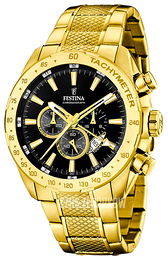 Festina Czarny/Stal w odcieniu złota Ø44 mm F16878-4