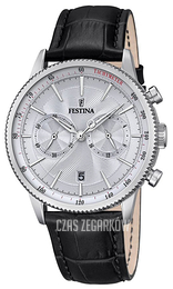 Festina Sport Srebrny/Skóra Ø41 mm F16893-1