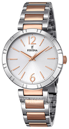 Festina Dress Srebrny/Stal w kolorze różowego złota Ø32 mm F16937-2