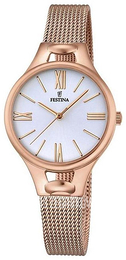 Festina Dress Biały/Stal w kolorze różowego złota Ø32 mm F16952-1