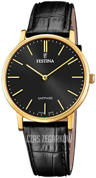 Festina Swiss Made Czarny/Skóra Ø40 mm F20016-3