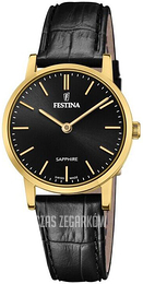 Festina Swiss Made Czarny/Skóra Ø29.3 mm F20017-3