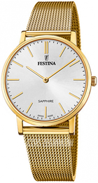Festina Swiss Made Biały/Stal w odcieniu złota Ø39 mm F20022-1