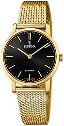 Festina Swiss Made Czarny/Stal w odcieniu złota Ø29 mm F20023-3
