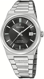 Festina Swiss Made Czarny/Stal Ø40 mm F20034-4