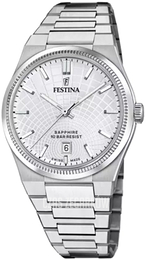 Festina Swiss Made Srebrny/Stal Ø40 mm F20051-1