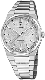 Festina Swiss Made Srebrny/Stal Ø40 mm F20051-2