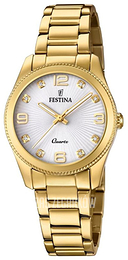 Festina Biały/Stal w odcieniu złota Ø31 mm F20210-1