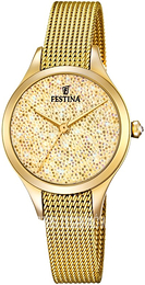 Festina Mademoiselle Zestaw kryształów/Stal w odcieniu złota Ø32 mm F20337-2