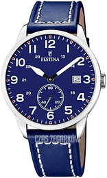 Festina Retro Niebieski/Skóra Ø42 mm F20347-8