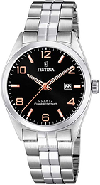 Festina Czarny/Stal Ø40 mm F20437-8