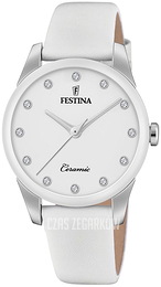 Festina Ceramic Biały/Skóra Ø35 mm F20473-1
