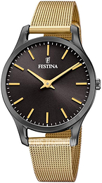 Festina Czarny/Stal w odcieniu złota Ø34 mm F20508-1