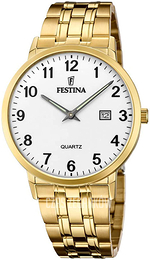 Festina Biały/Stal w odcieniu złota Ø41 mm F20513-1