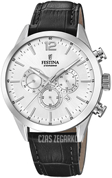 Festina Timeless Srebrny/Skóra Ø44 mm F20542-1