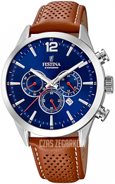 Festina Timeless Niebieski/Skóra Ø43.5 mm F20542-3