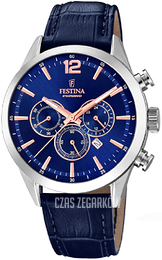 Festina Timeless Niebieski/Skóra Ø43.5 mm F20542-4