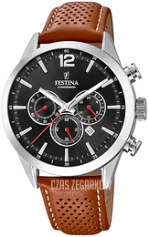 Festina Timeless Czarny/Skóra Ø43.5 mm F20542-6
