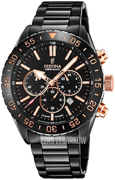 Festina Ceramic Czarny/Stal Ø44 mm F20577-1