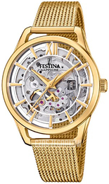 Festina Classic Szkieletowa tarczy/Stal w odcieniu złota Ø35.5 mm F20629-1