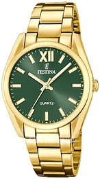 Festina Boyfriend Zielony/Stal w odcieniu złota Ø36.8 mm F20640-4