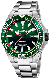 Festina Diver Zielony/Stal Ø46 mm F20663-2