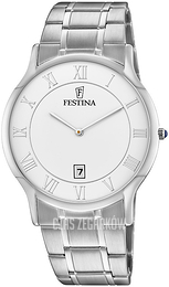 Festina Classic Biały/Stal Ø40 mm F6867-1