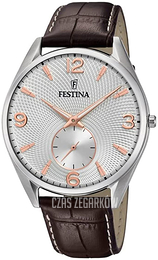 Festina Retro Srebrny/Skóra Ø42 mm F6870-1