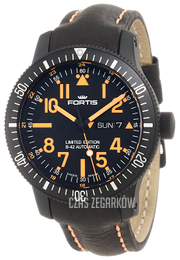 Fortis B-42 Black Czarny/Skóra Ø42 mm 647.28.13 L13