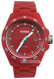 Fossil Decker Czerwony/Guma Ø44 mm AM4507
