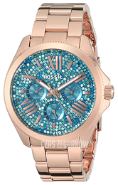 Fossil Zestaw kryształów/Stal w kolorze różowego złota Ø40 mm AM4594