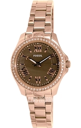 Fossil Brązowy/Stal w kolorze różowego złota Ø29 mm AM4615