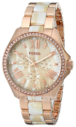 Fossil Beżowy/Stal w kolorze różowego złota Ø40 mm AM4616