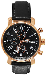 Fossil Chronograph Czarny/Skóra BQ1008