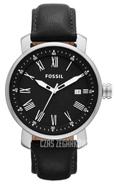 Fossil Rhett Czarny/Skóra Ø42 mm BQ1015