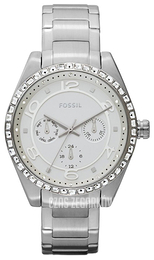 Fossil Srebrny/Stal Ø40 mm BQ1086