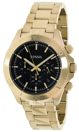 Fossil Czarny/Stal w odcieniu złota Ø45 mm CH2861