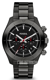 Fossil Retro Traveler Czarny/Stal Ø45 mm CH2863