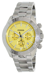 Fossil Retro Traveler Żółty/Stal Ø45 mm CH2865