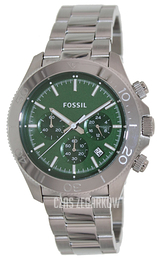 Fossil Retro Traveler Zielony/Stal Ø45 mm CH2867