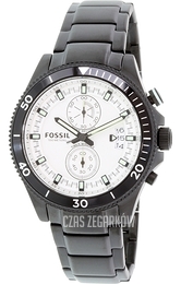 Fossil Biały/Stal Ø44 mm CH2999