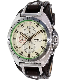 Fossil Breaker Kremowy/Skóra Ø45 mm CH3004