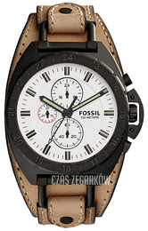 Fossil Biały/Skóra Ø45 mm CH3005