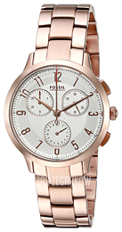 Fossil Srebrny/Stal w kolorze różowego złota Ø34 mm CH3018