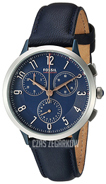 Fossil Abilene Niebieski/Skóra Ø34 mm CH3072