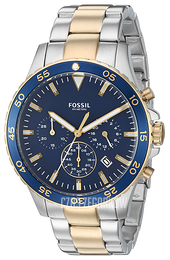 Fossil Sport Niebieski/Stal w odcieniu złota Ø46 mm CH3076