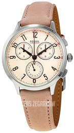 Fossil Abilene Beżowy/Skóra Ø34 mm CH3088