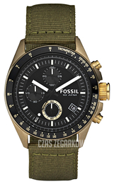 Fossil Decker Czarny/Tkanina Ø44 mm DE5017