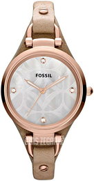 Fossil Georgia Biały/Skóra Ø32 mm ES3151