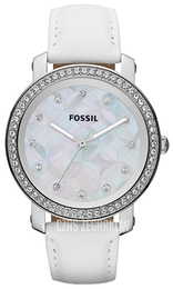 Fossil Biały/Skóra Ø37 mm ES3233